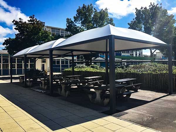 Canopy shelters for schools